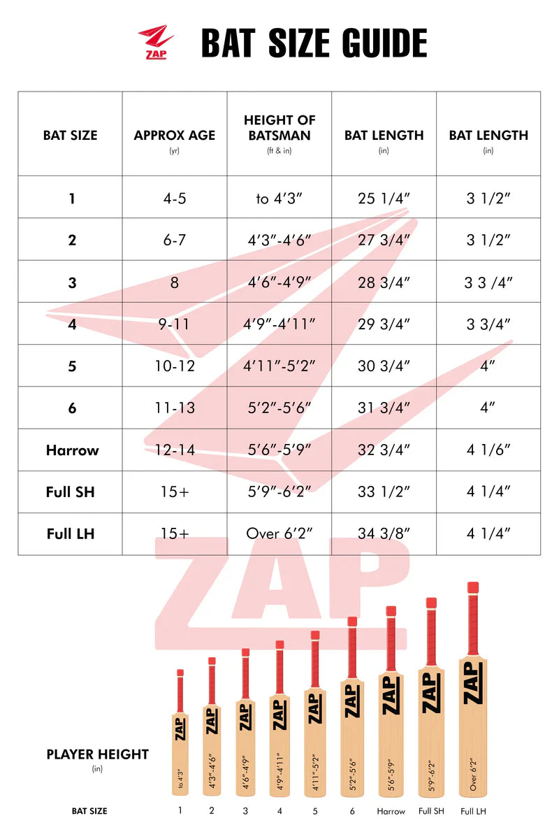 ZAP Alpha – Kashmir Willow Cricket Bat (Adult)