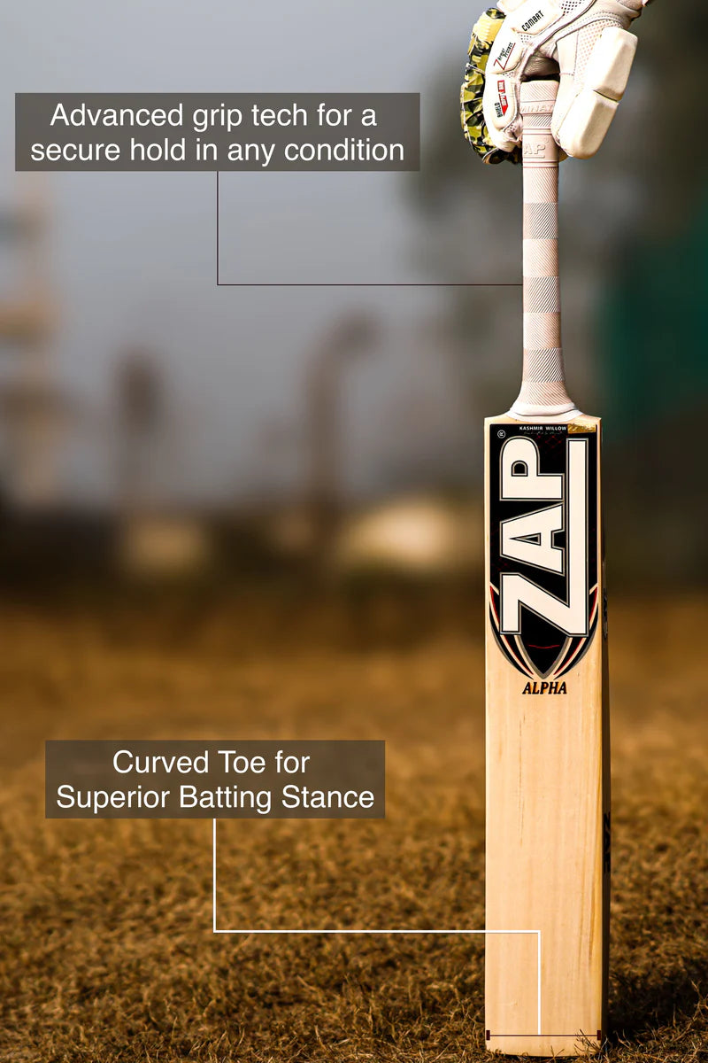 ZAP Alpha – Kashmir Willow Cricket Bat (Adult)